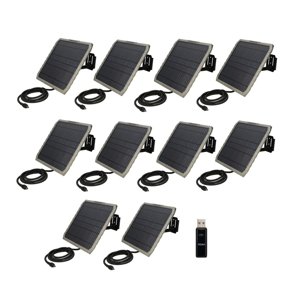 Stealth Cam FieldMAX EX 10-Inch Solar Panel (10-Pack) Bundle with Card Reader