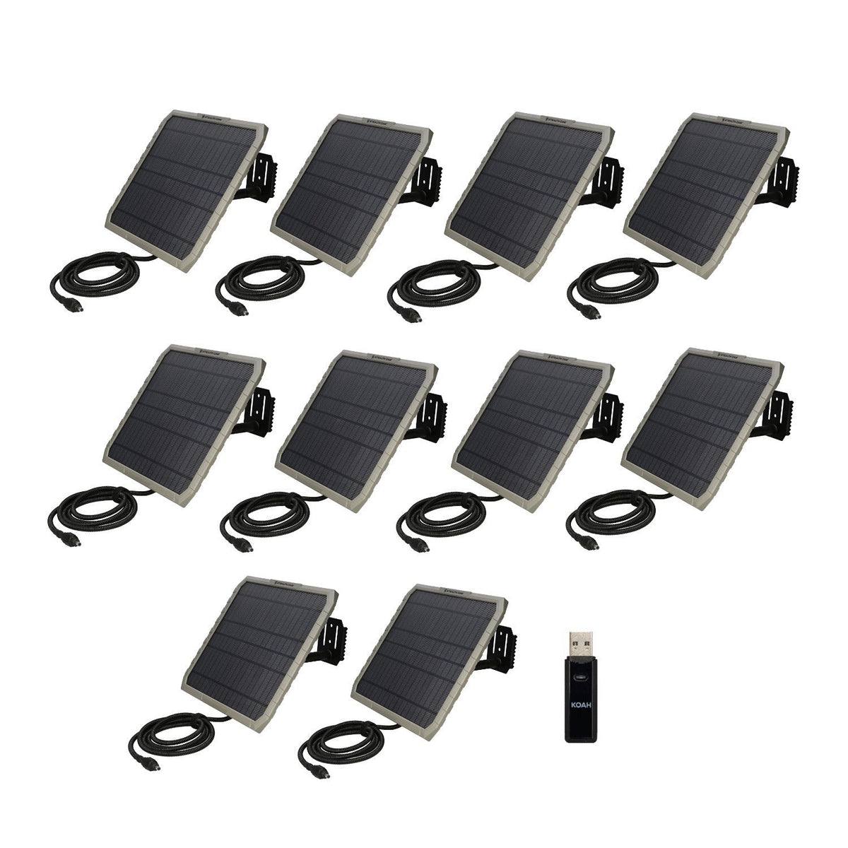 Stealth Cam FieldMAX EX 10-Inch Solar Panel (10-Pack) Bundle with Card Reader