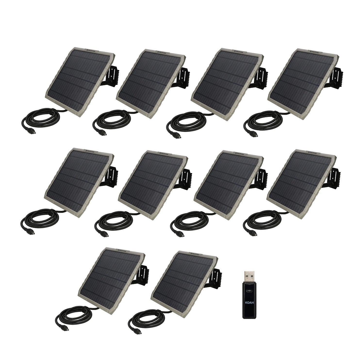 Stealth Cam FieldMAX EX 10-Inch Solar Panel (10-Pack) Bundle with Card Reader