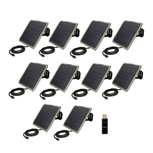 Stealth Cam FieldMAX EX 10-Inch Solar Panel (10-Pack) Bundle with Card Reader