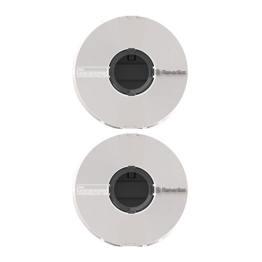 MakerBot ASA Filament Spool for Method X 3D White, 0.65kg/1.43lb, 2-Pack