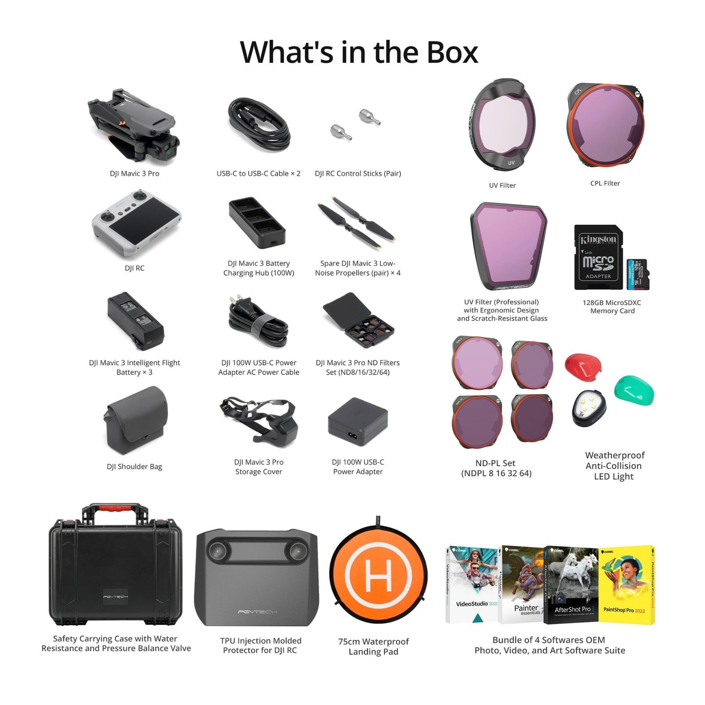 DJI Mavic 3 Pro Drone with Fly More Combo & DJI RC Pro Complete Kit