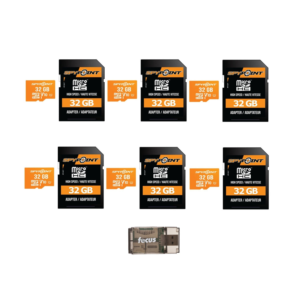 Spypoint MicroSD-32GB Memory Card (6-Pack) with Reader Bundle