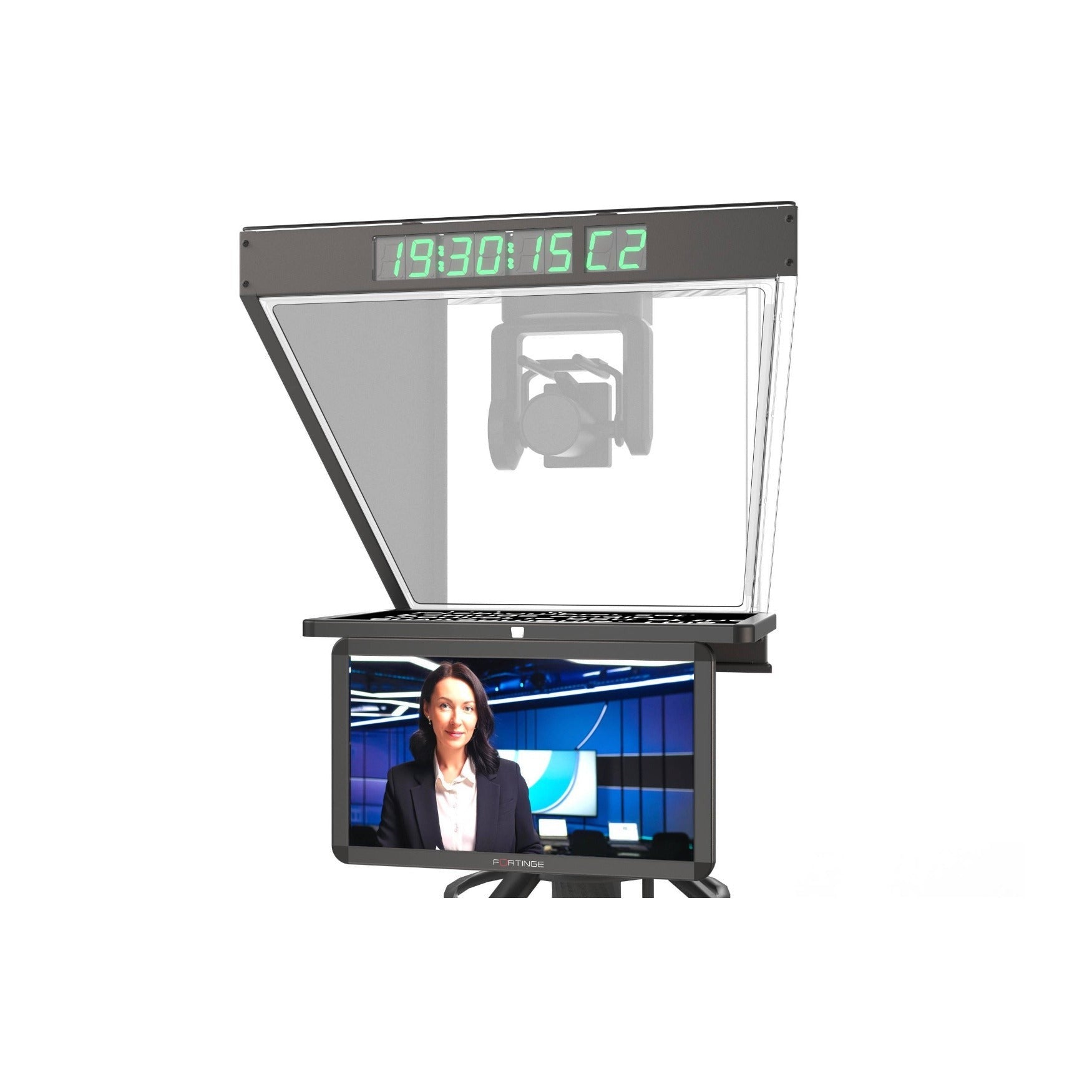 Fortinge ROBO 19-Inch High-Brightness Studio Teleprompter with SDI Input/Output