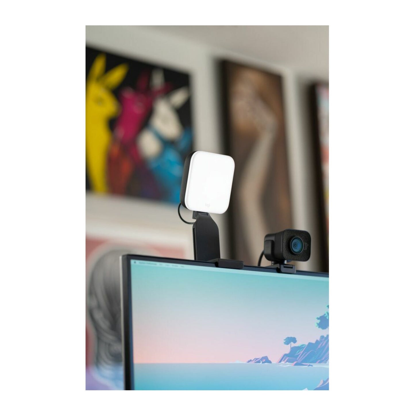 Logitech Mevo Start Live Streaming Camera with Litra Glow Premium Streaming Light with TrueSoft