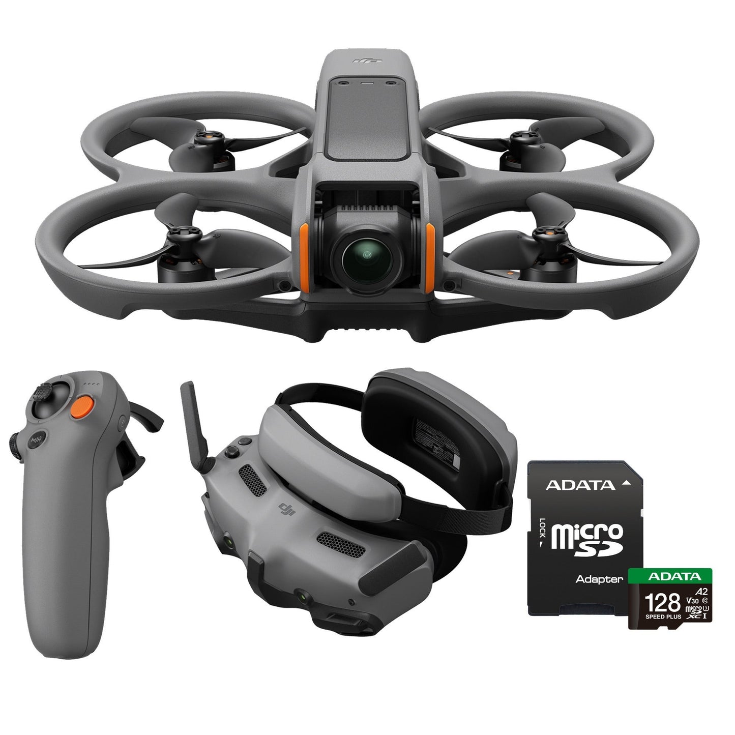 DJI Avata 2 Fly More Combo (Single Battery) with 128GB MicroSDXC Memory Card Bundle