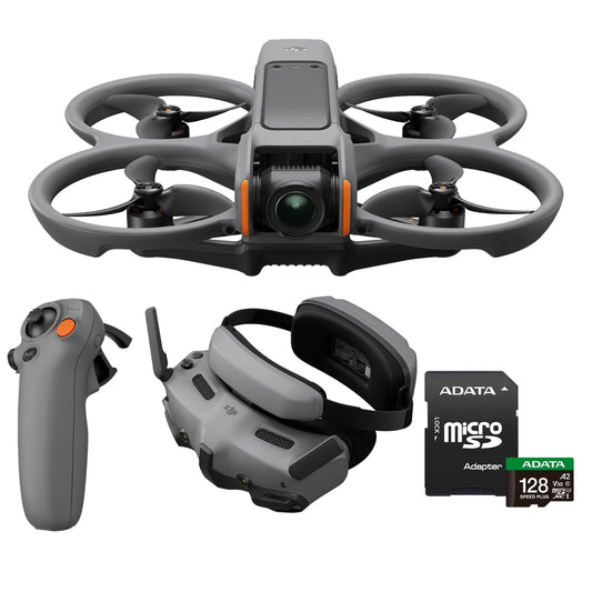 DJI Avata 2 Fly More Combo (Single Battery) with 128GB MicroSDXC Memory Card Bundle