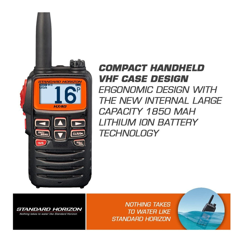 Standard Horizon HX40 Portable Compact Marine VHF Handheld Radio