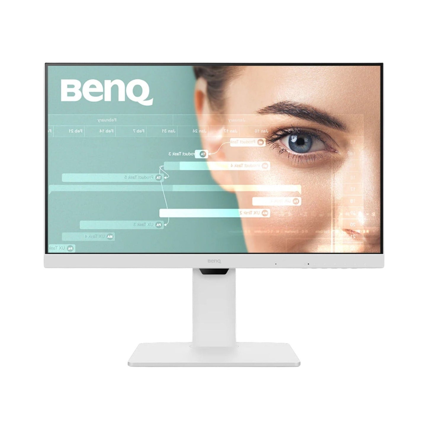 BenQ GW2786TC USB Hub Monitor 27-Inch FHD 100Hz (White) with Screen Cleaner HDMI Cable and USB-C Hub