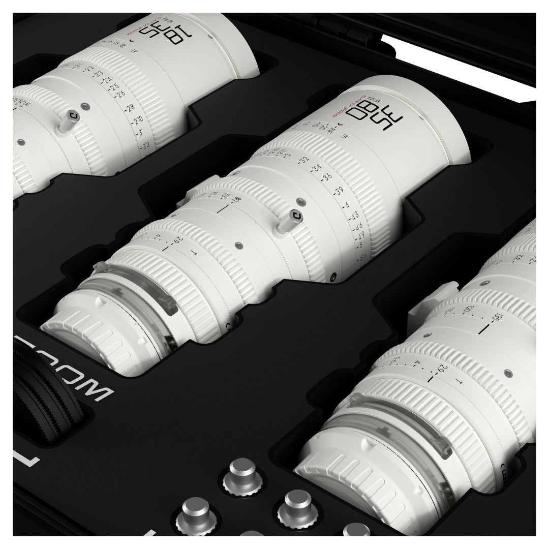DZOFilm Catta FF 18 to 35mm, 35 to 80mm, and 70 to 135mm T2.9 Cine Zoom 3-Lens Bundle (White)
