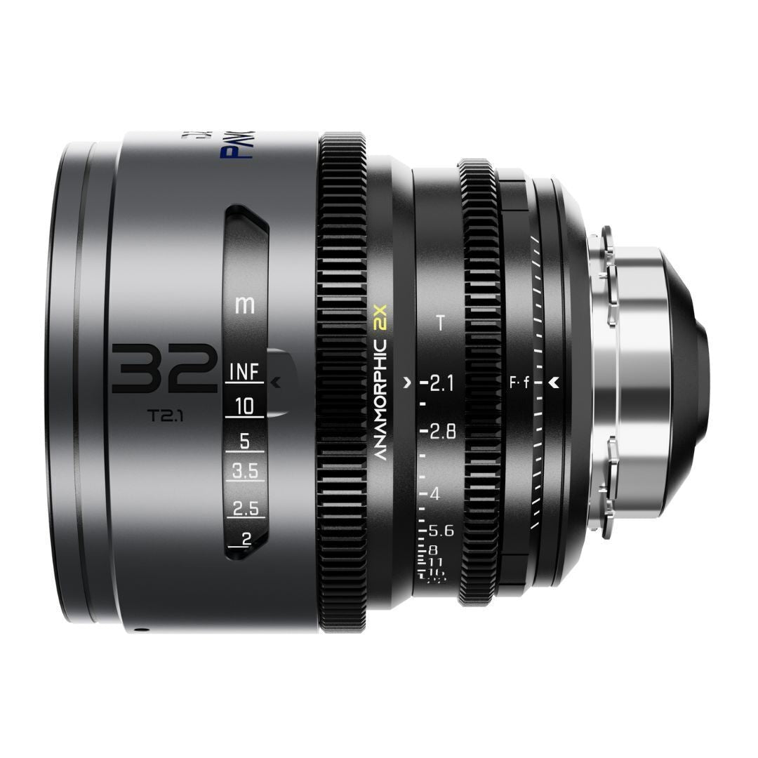 DZOFilm PAVO 32mm Anamorphic 2x T2.1 Blue Coating PL or EF Mount Lens (Space Gray and Black)