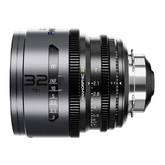 DZOFilm PAVO 32mm Anamorphic 2x T2.1 Blue Coating PL or EF Mount Lens (Space Gray and Black)