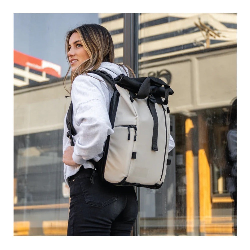 WANDRD PRVKE Lite Camera Backpack - Weather-Resistant with Expandable Rolltop (Yuma Tan)