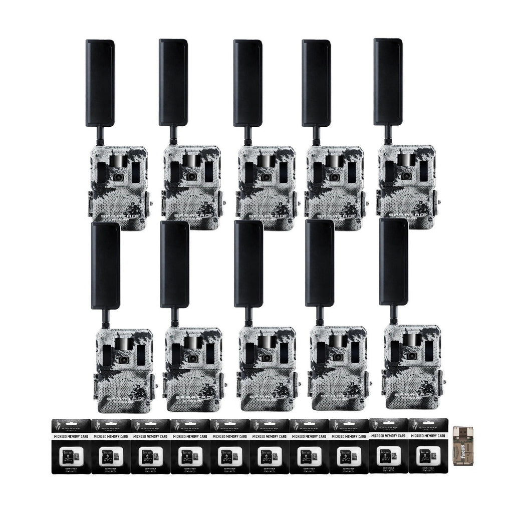 Spartan GoLive2 4G/LTE Trail Camera 10-Pck Bundle with 32GB Memory Card & Reader