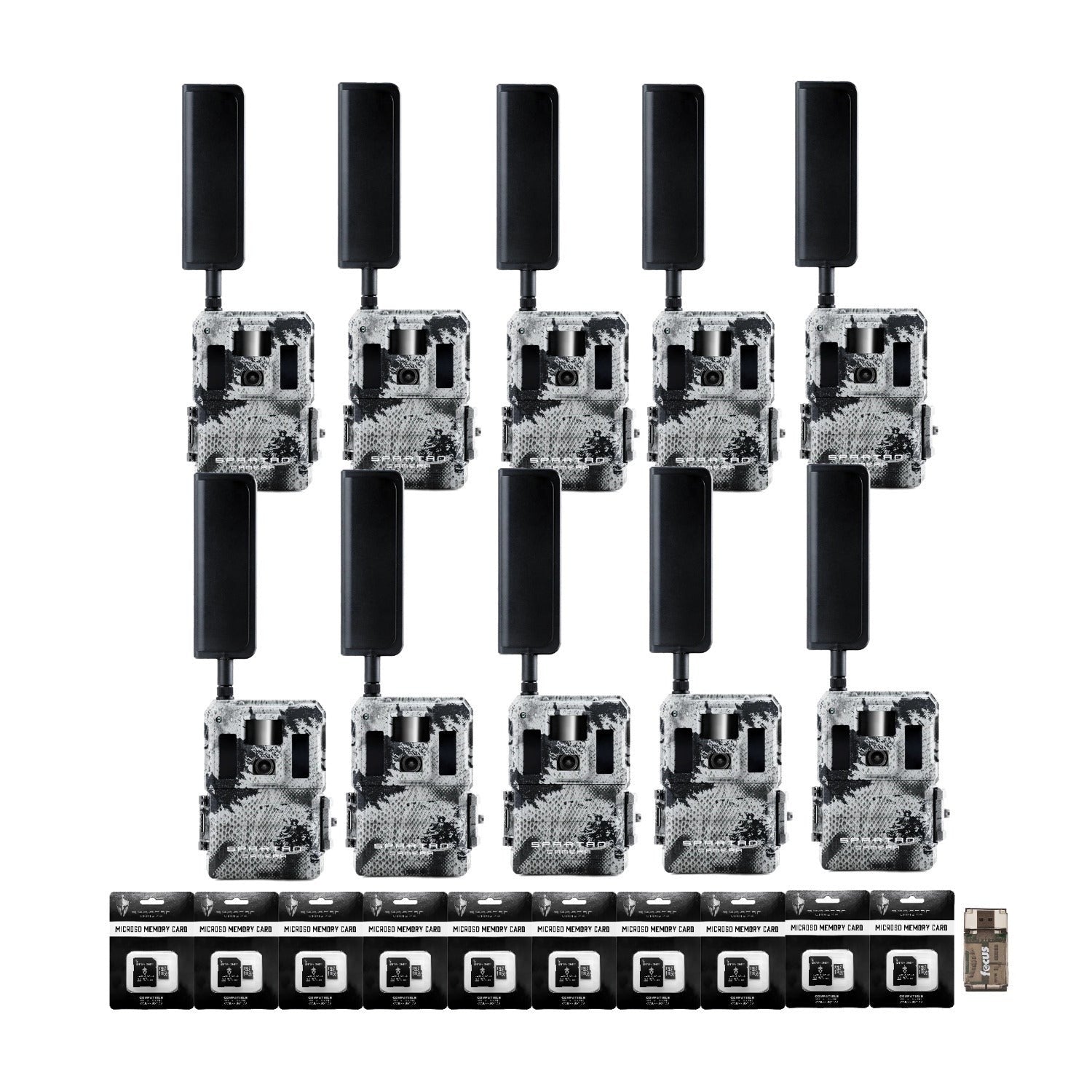 Spartan GoLive2 4G/LTE Trail Camera 10-Pck Bundle with 32GB Memory Card & Reader