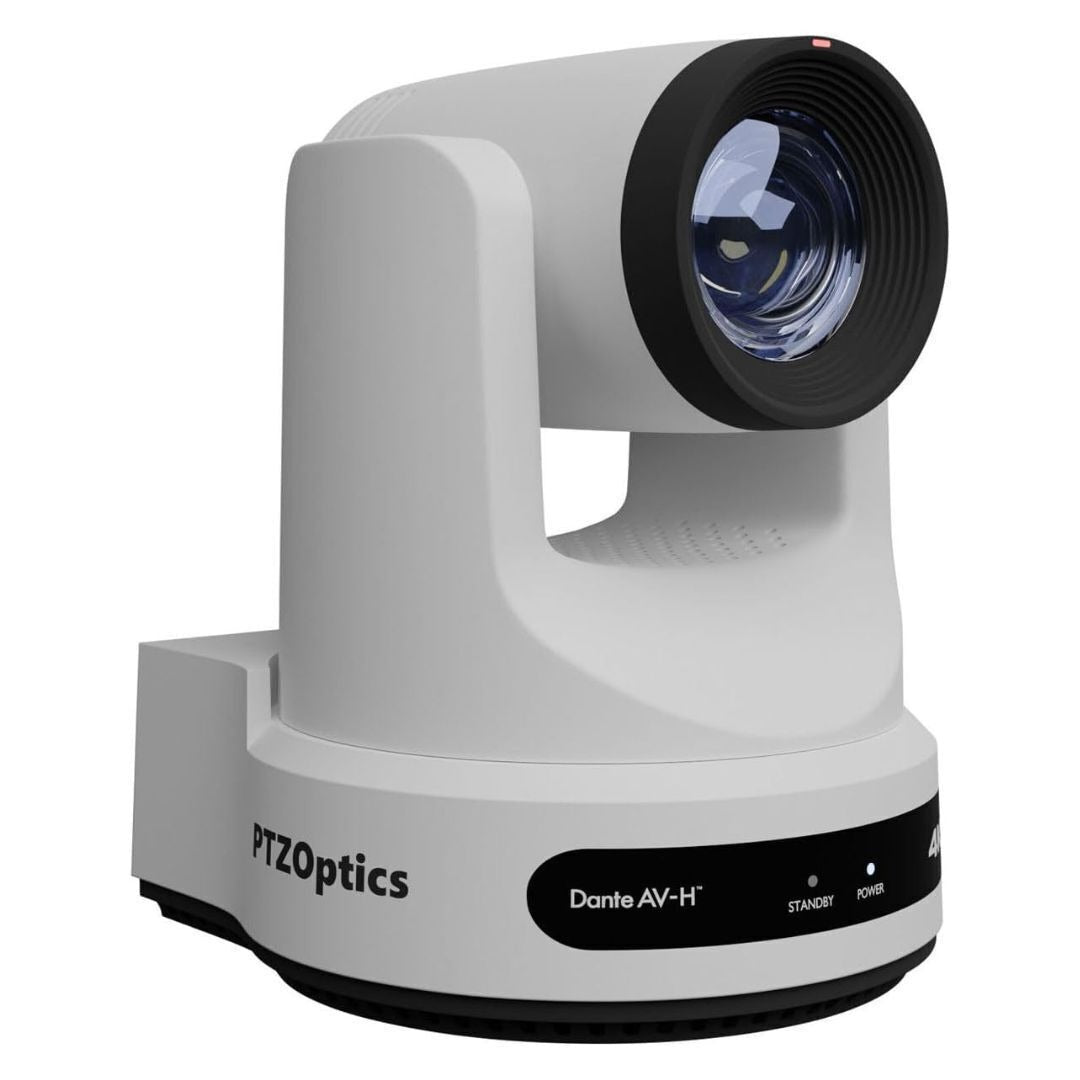 PTZOptics Link 4K UHD CMOS Sensor 20x Indoor Dante-Enabled Camera with Auto-Tracking (White)