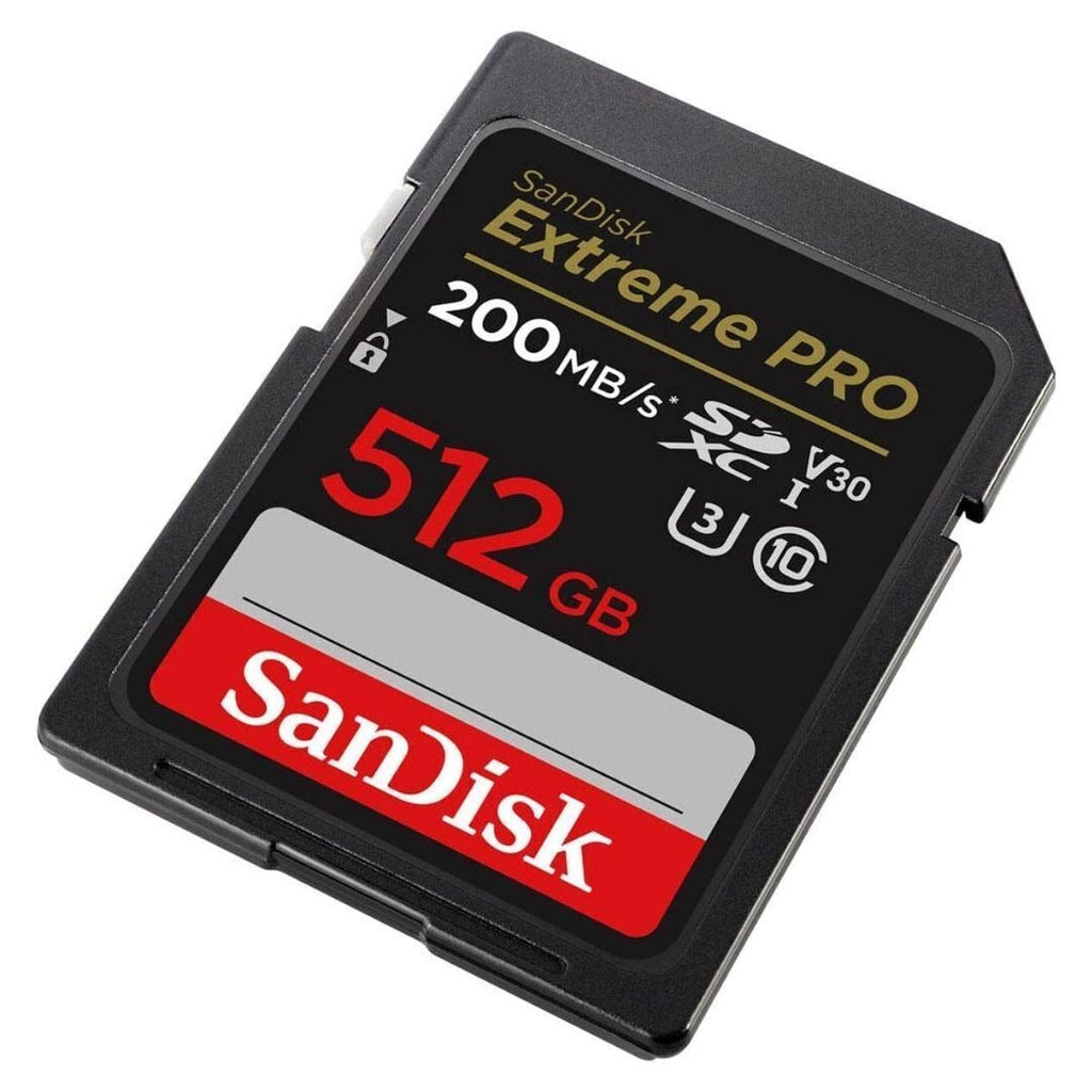 SanDisk Extreme Pro SDXC UHS-I Memory Card with 200MBPS Read and 140MBPS Write Speed (512GB, Black)