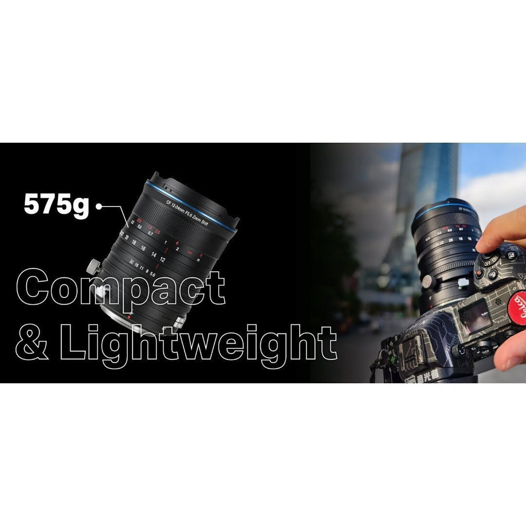 Laowa 12-24mm APS-C F5.6 Wide Angle Zoom Shift CF Lens with Distortion Control (Black, Fuji X Mount)