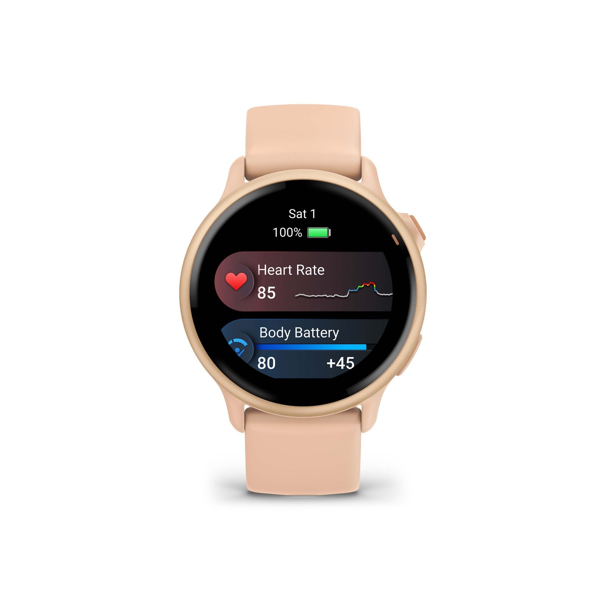 Garmin vivoactive 6 GPS Smartwatch (Metallic Pink) with Wireless Earbuds Bundle