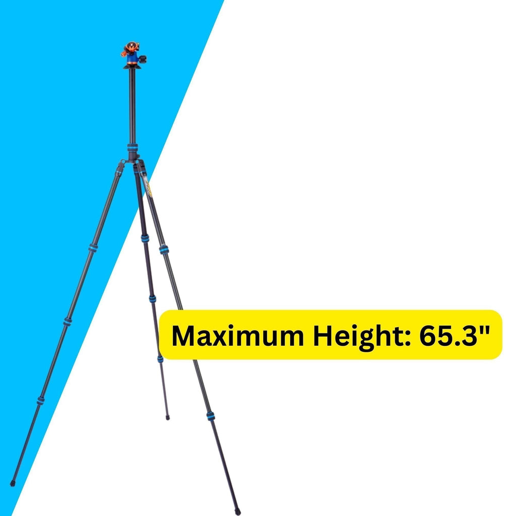 3 Legged Thing PUNKS Travis 2.0 Magnesium Alloy Tripod System (Blue) with Rugged Foot Stabilizer