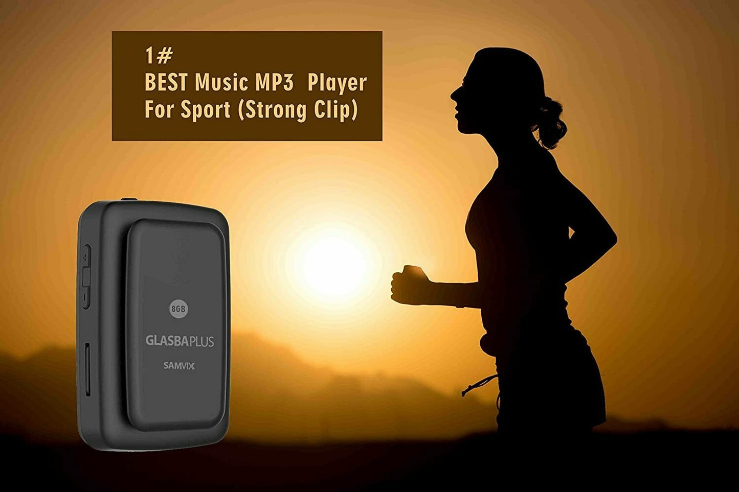 Samvix Glasba Plus 8GB Bluetooth MP3 Player with Internal Games (Gray)