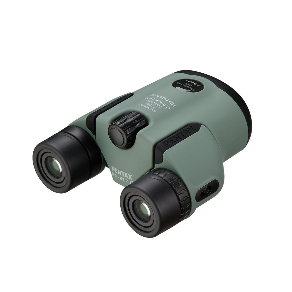 Pentax Papilio III 6.5x21 WR Binoculars with HD Coating 50cm Close Focus (Olive)