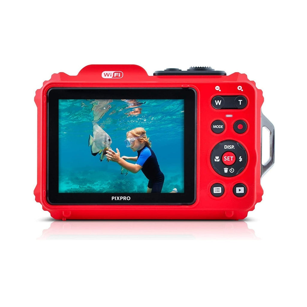 Kodak PIXPRO WPZ2 16MP Waterproof Camera Red with 32GB Card 2 Batteries, Charger