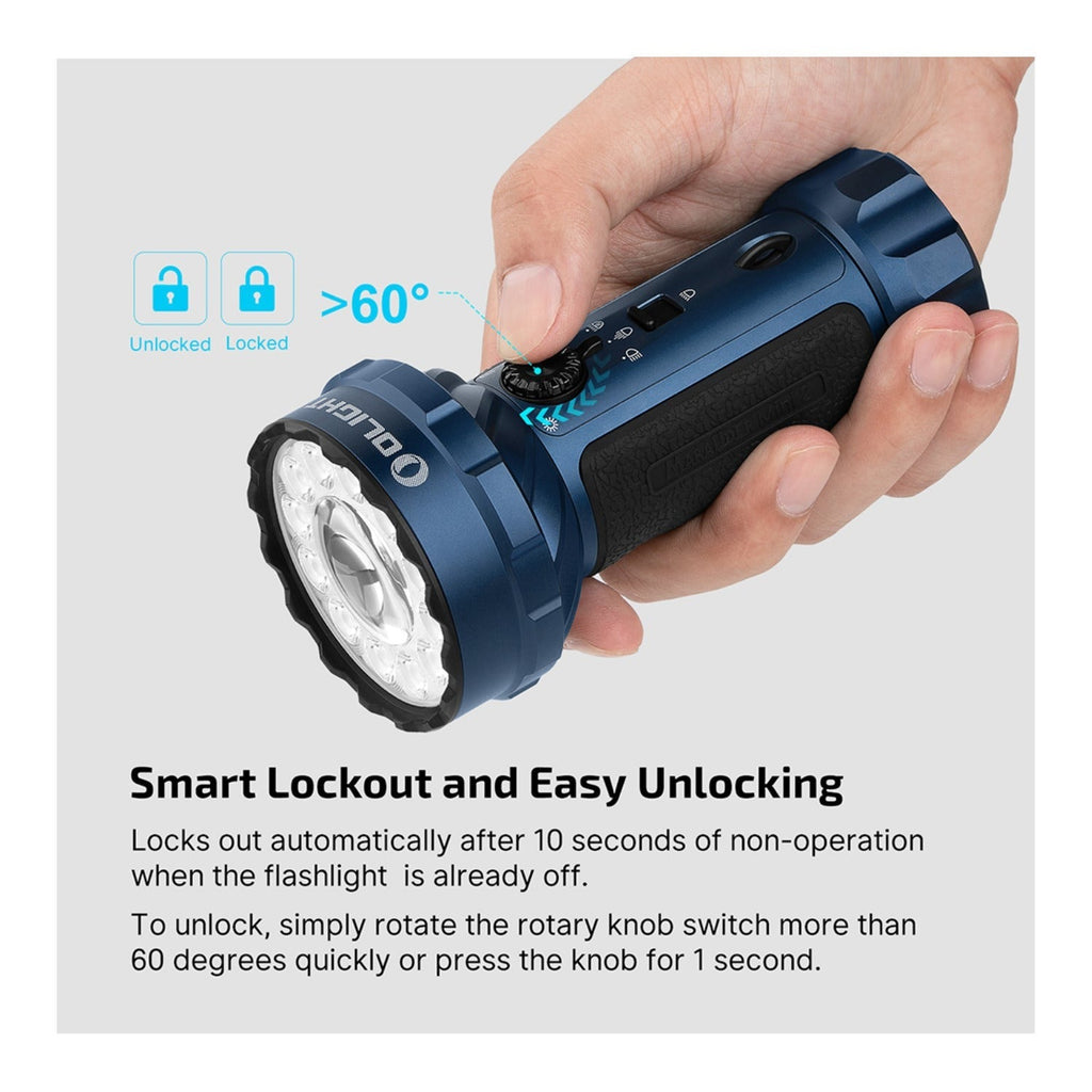 Olight Marauder Mini 2 10,000 Lumen Rechargeable Flashlight (Midnight Blue)