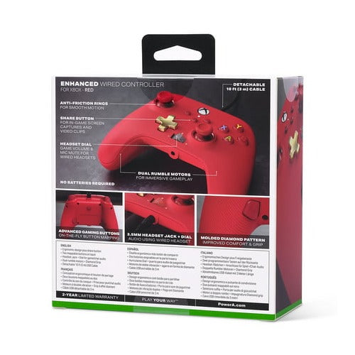 PowerA Enhanced Wired Controller for Xbox (Red)