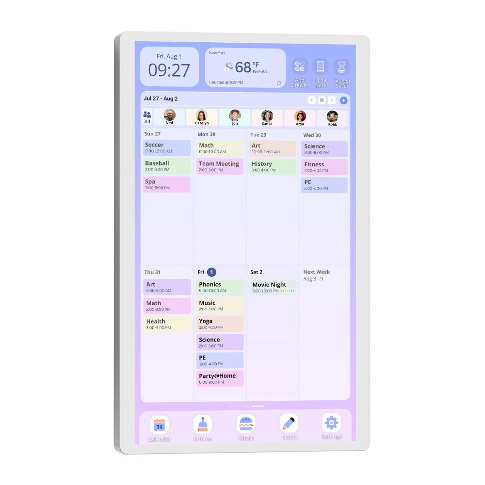 Cozyla 15.6-Inch 1080p Digital Calendar+ 2 Wall Planner Touch Screen