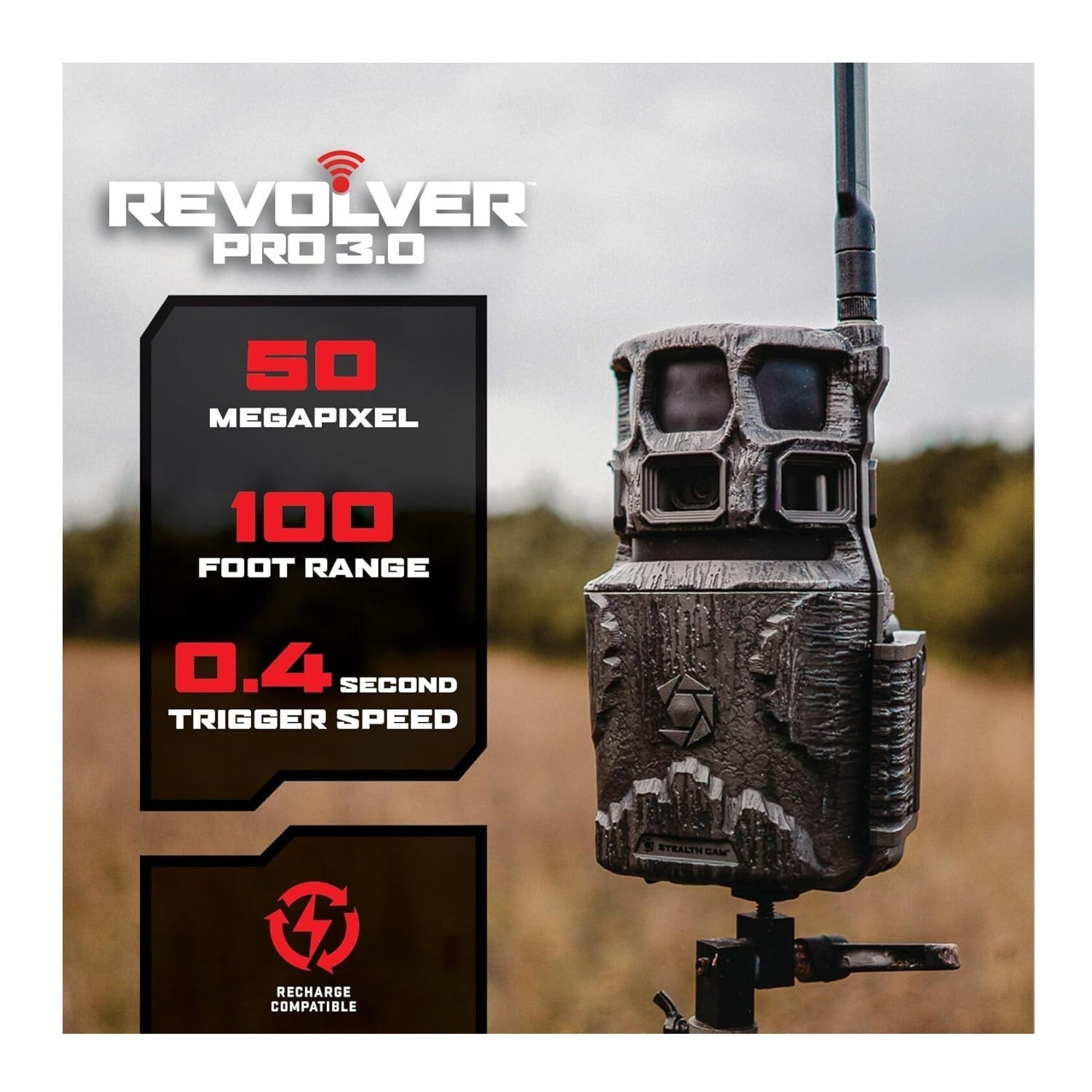 Stealth Cam Revolver Pro 3.0 Trail Camera Bundle with Memory Card and Reader