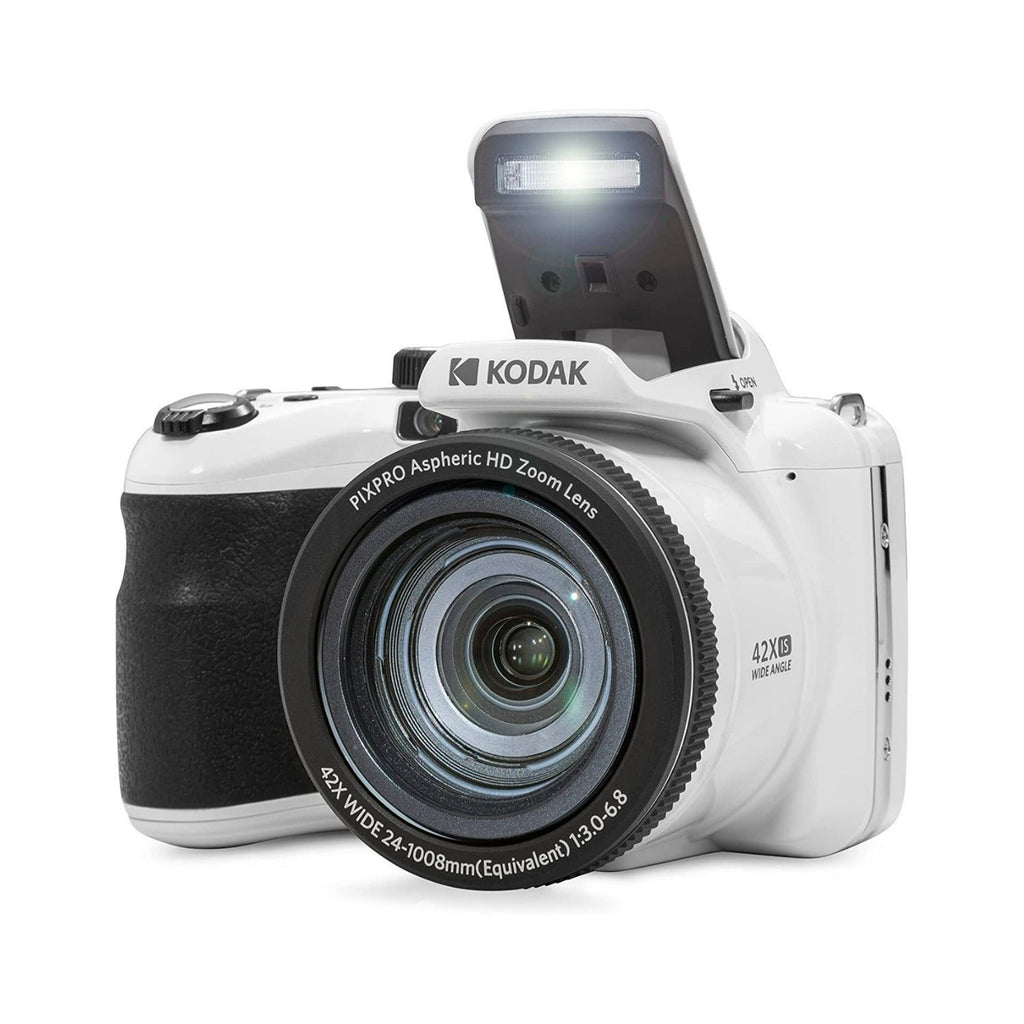 Kodak PIXPRO AZ425 Astro Zoom Camera (White) with 32GB SD Card and Camera Case
