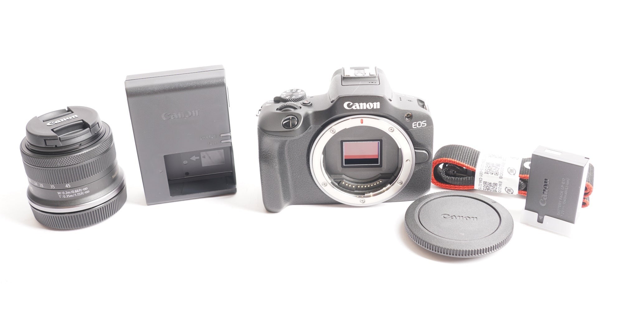Canon EOS R100 Mirrorless Camera Kit with RF-S18-45mm IS STM, RF75-300mm Lenses (Used)