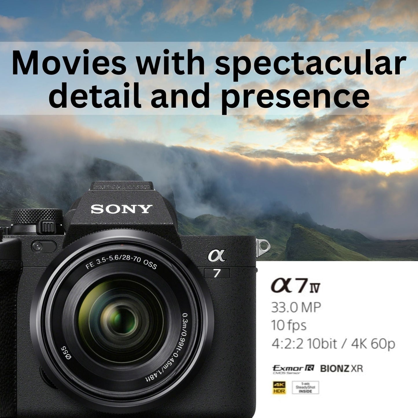 Sony Alpha 7 IV Mirrorless Camera with 24-105mm f/4 G2 OSS Lens Bundle