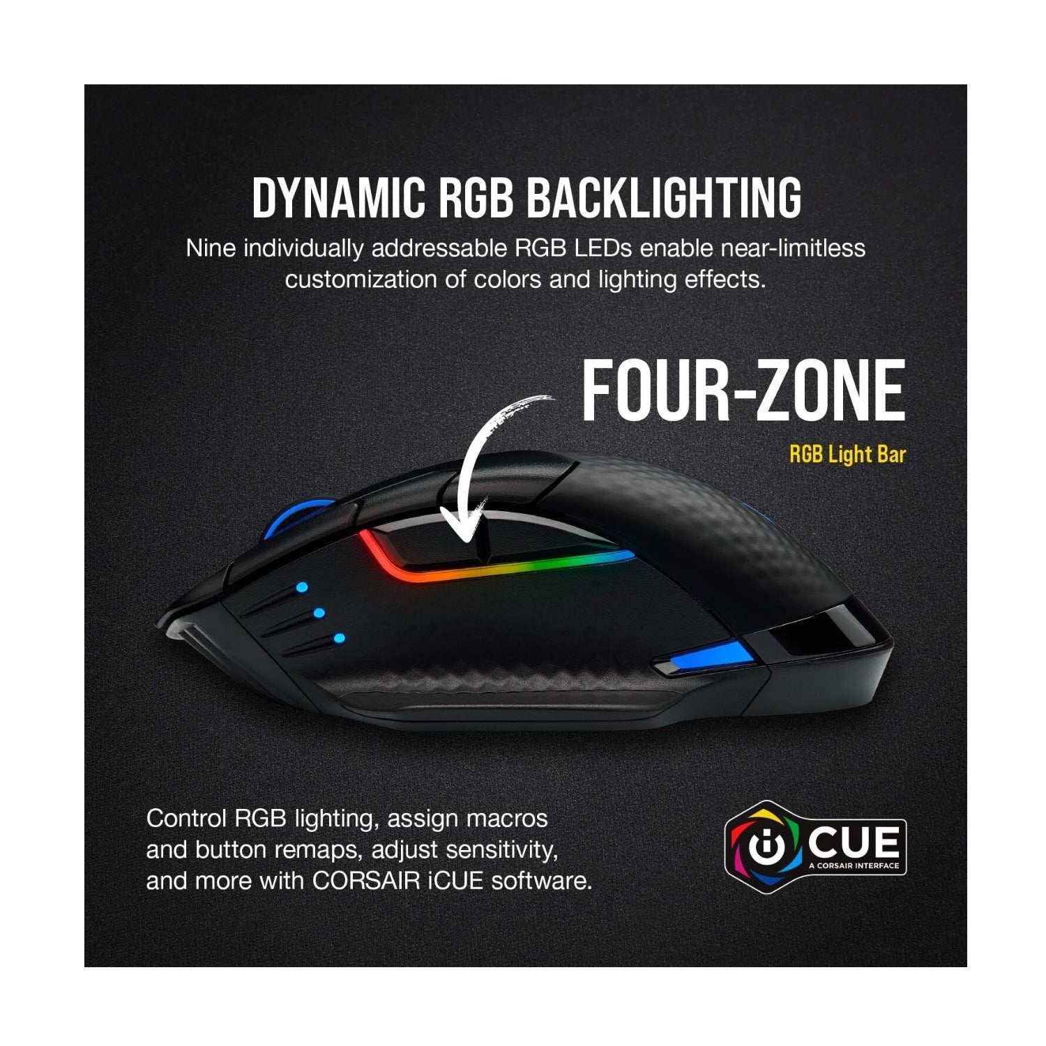 Corsair Dark CORE RGB PRO SE Wireless FPS/MOBA Gaming Mouse (Black)