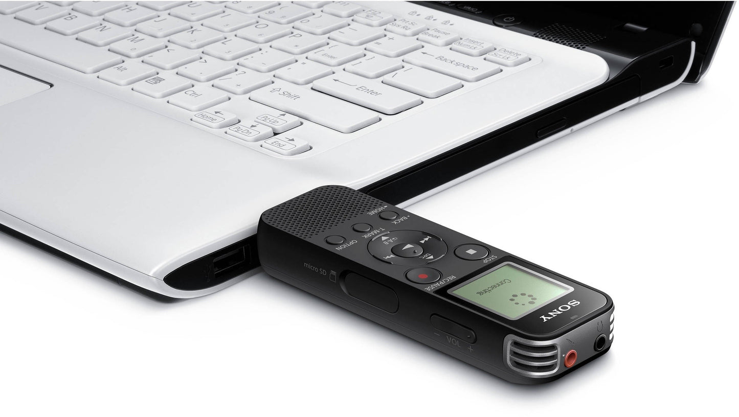 Sony ICDBX140 4GB MP3 Digital Voice Recorder w/ Hardshell Case and 32GB SD Card