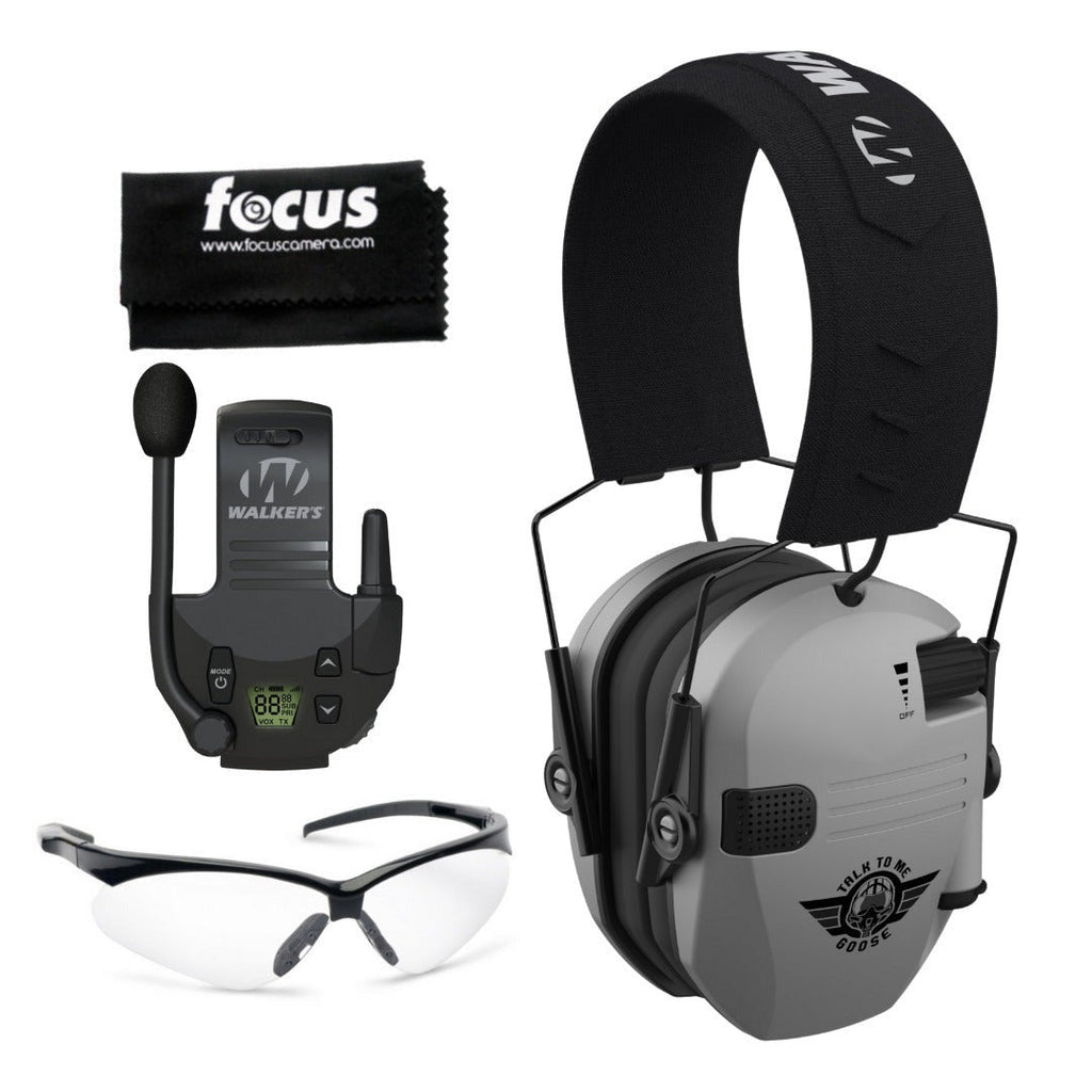 Walker's Razor Walkie Talkie Bundle with Ear Muffs and Accessories
