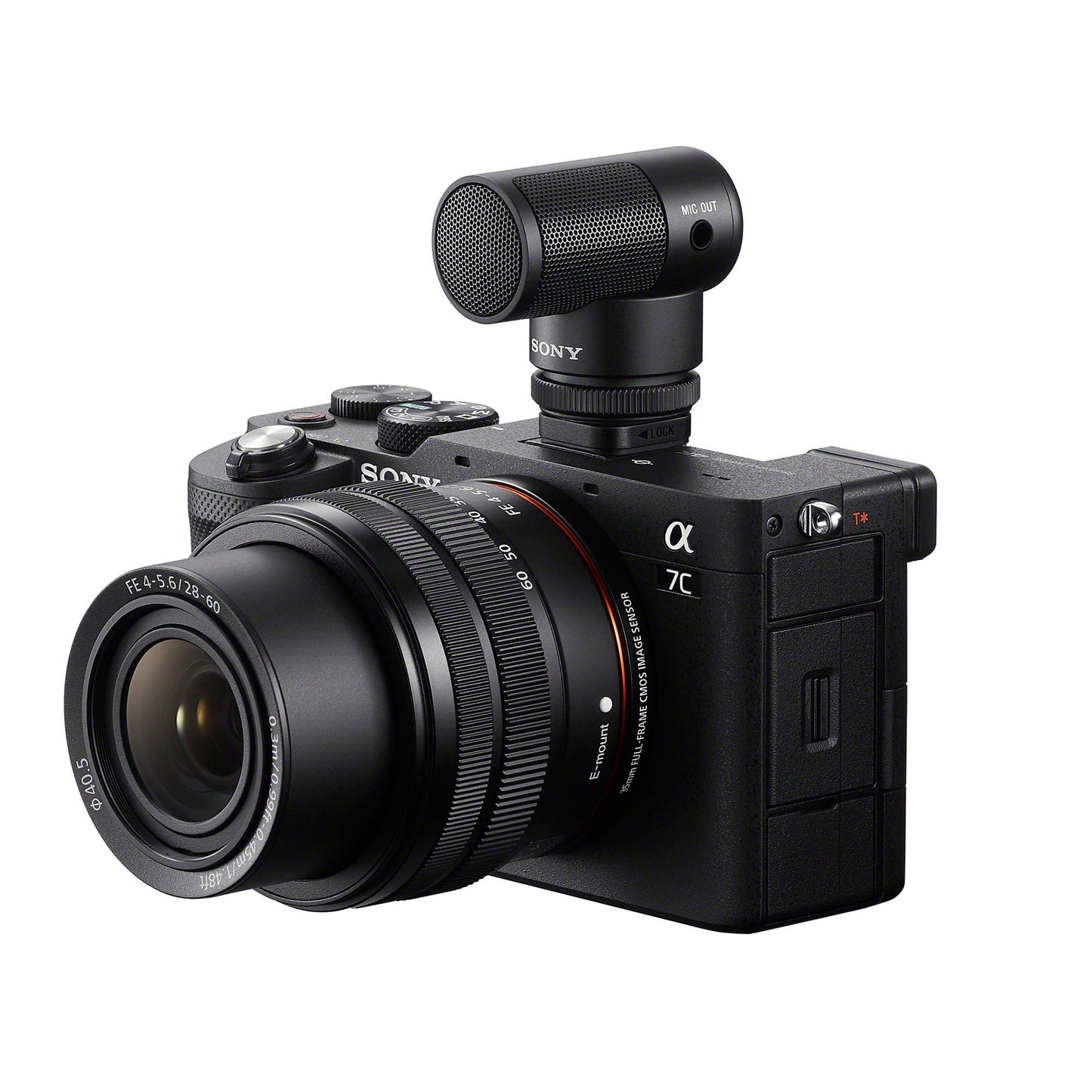 Sony Vlogger Shotgun Microphone with MI Shoe and 3.5mm Male-Female Audio Cable