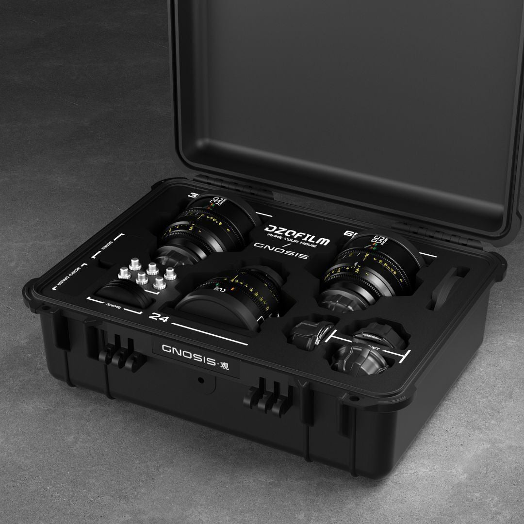 DZOFilm 24mm, 32mm, and 65mm VV T2.8 Macro Cine 3-Lens Kit with 16-Blade Iris (LPL, PL, EF, Black)