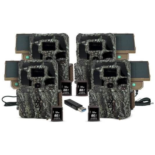 Browning Dark Ops Pro X 1080 Trail Camera (4-Pack) with Accessories Bundle