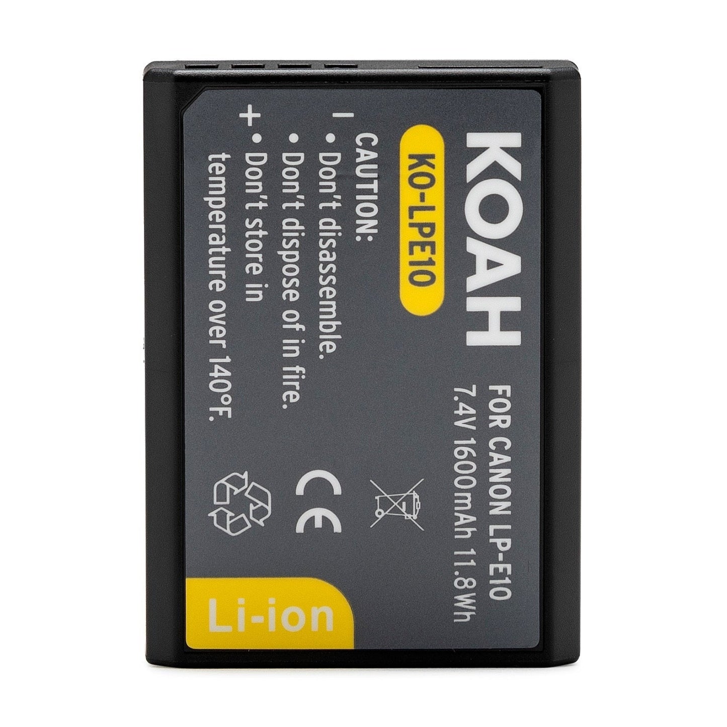 Koah PRO Canon LP-E10 Rechargeable Replacement 1600mAh Battery and Charger