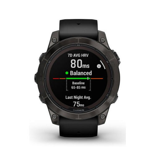 Garmin fenix 7 Pro Sapphire Solar GPS Smartwatch (Carbon Gray) with Charging Stand and Port Plugs