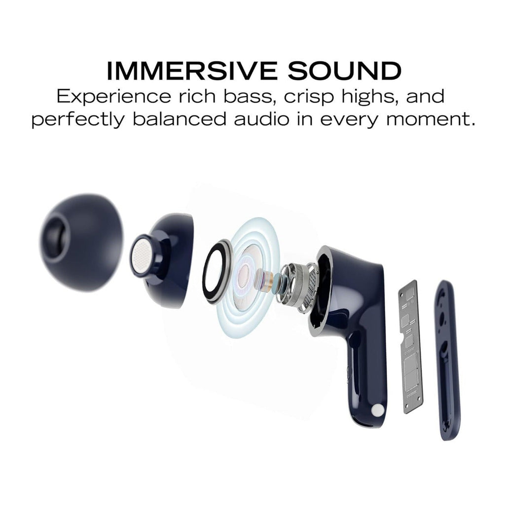 Nautica T710 True Wireless Stereo Earbuds with ANC ENC and 40H Playtime (Black)