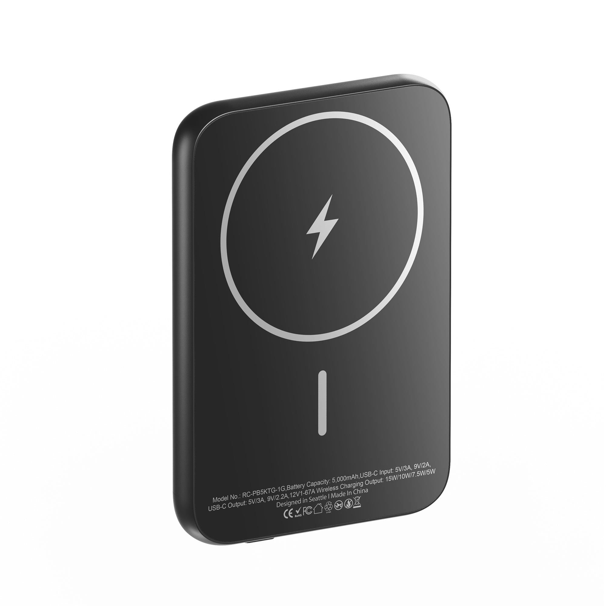 ReelCharge ReelSafe 5,000 mAh Glass Power Bank (Gray)