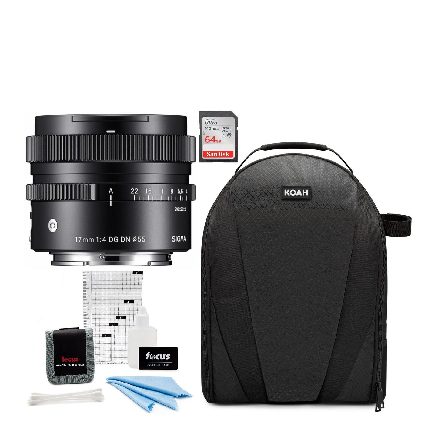 Sigma 17mm F4 DG DN Series Ultra-Wide-Angle Lens for Sony E Mount Bundle