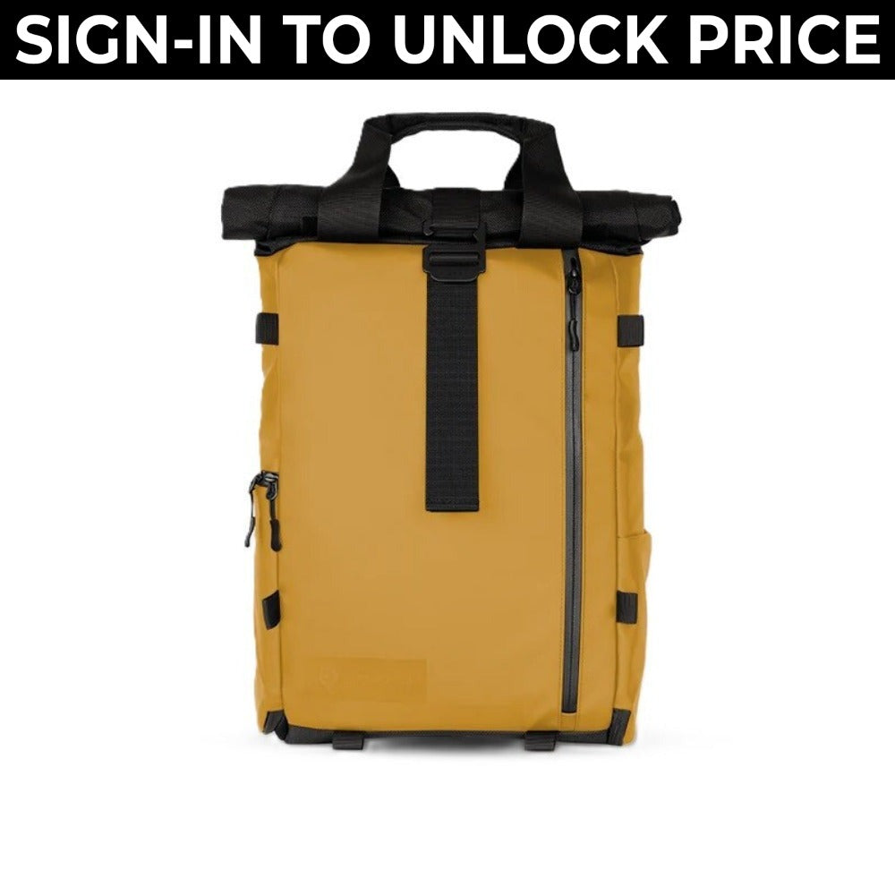 WANDRD PRVKE Lite Camera Backpack - Weather-Resistant with Expandable Rolltop (Dallol Yellow)