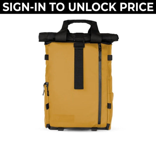 WANDRD PRVKE Lite Camera Backpack - Weather-Resistant with Expandable Rolltop (Dallol Yellow)