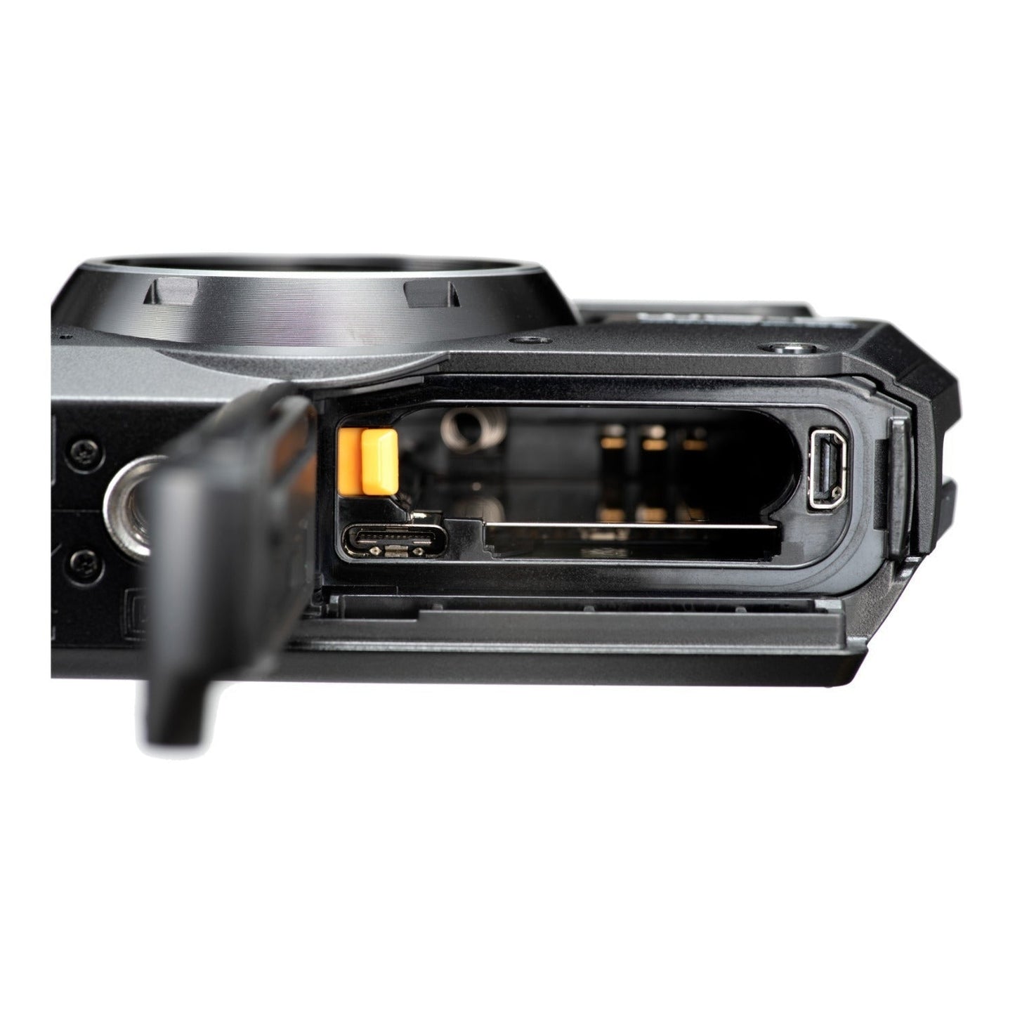 Ricoh WG-6 Digital Camera (Black) with Gadget Bag with Cleaning Kit and 64GB Memory Card