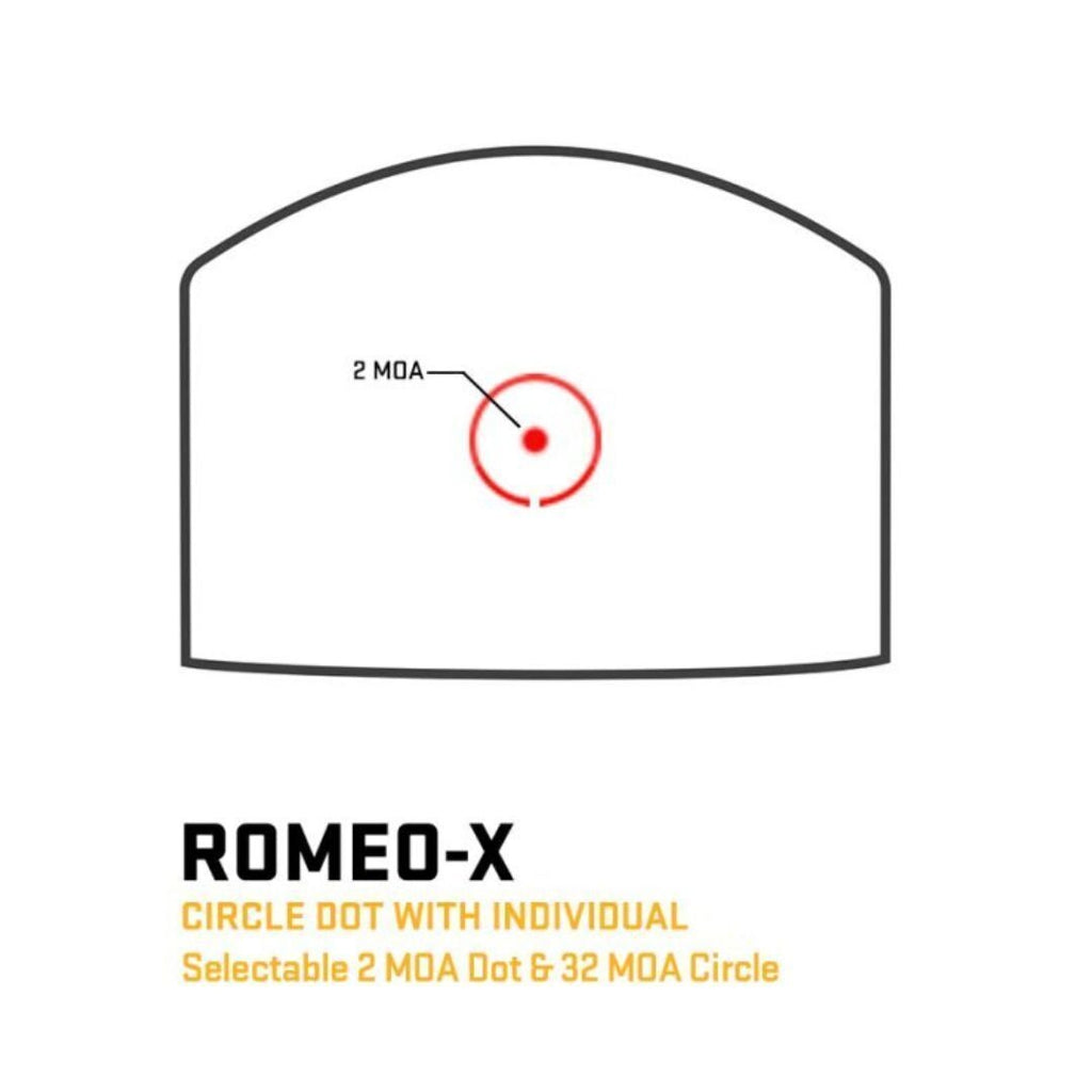 SIG SAUER ROMEO-X Pistol-Mounted Red Dot Sight with 2 MOA Dot and 32 MOA Circle Reticle (Black)