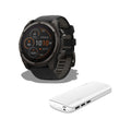 Garmin Fenix 8 Sapphire Solar 51mm Smartwatch (Black and Pebble Gray) Bundle